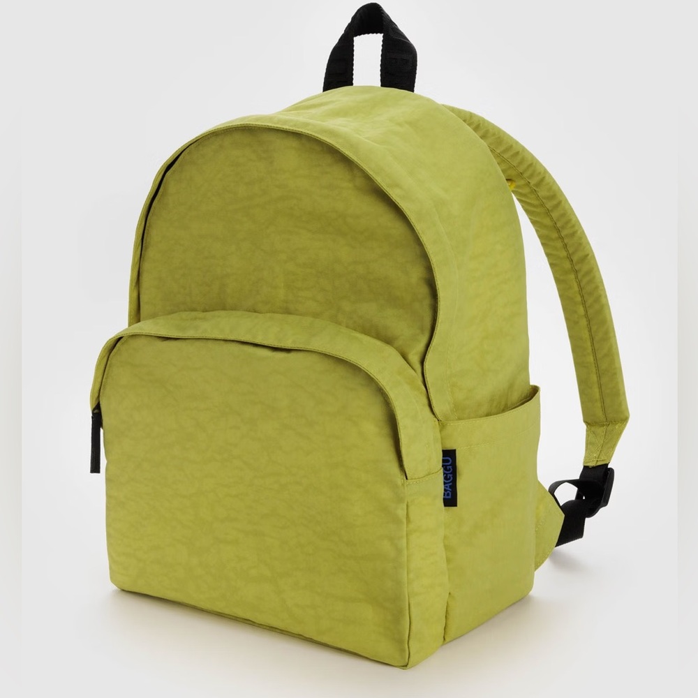BAGGU Large Nylon Backpack Lemongrass/Guacamole